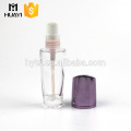 30ml clear glass foundation cosmetic lotion bottle with purple cap